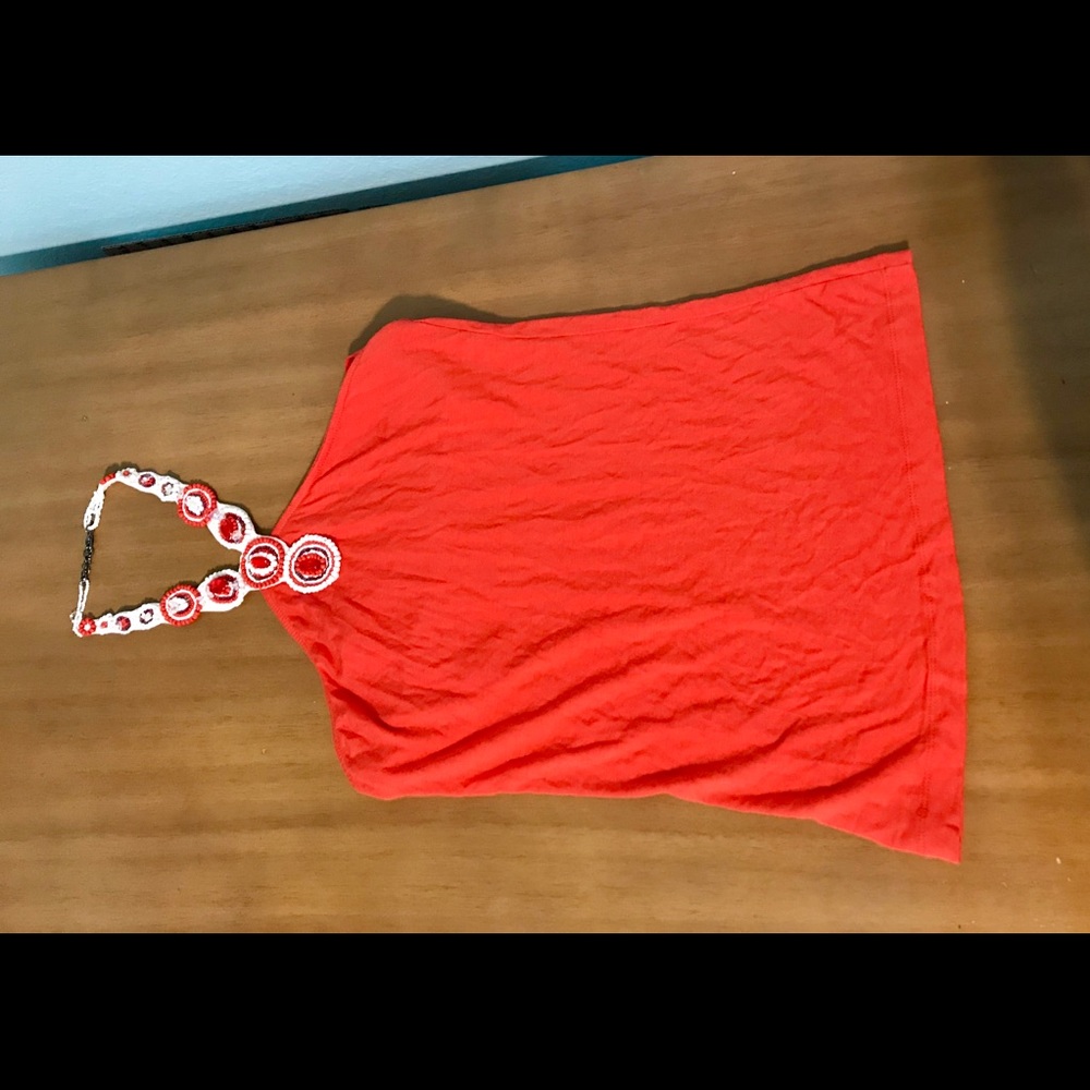Halter coral top